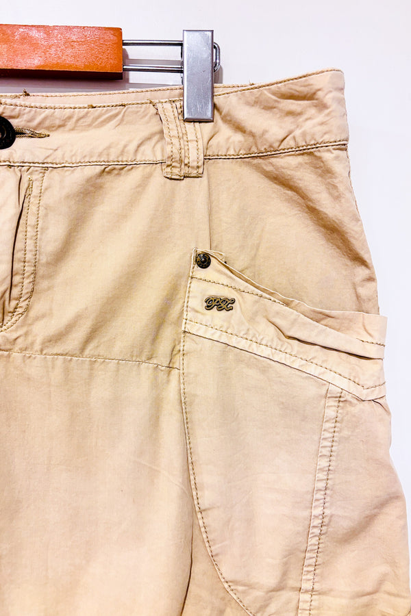 Jupe cargo beige avec froufrou (l)-Point Zero-La Penderie du Paradis 🕊