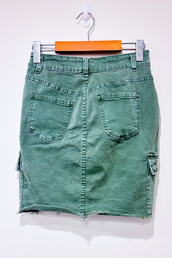 Jupe cargo en jeans kaki (m) - Fille-Hailys-La Penderie du Paradis 🕊