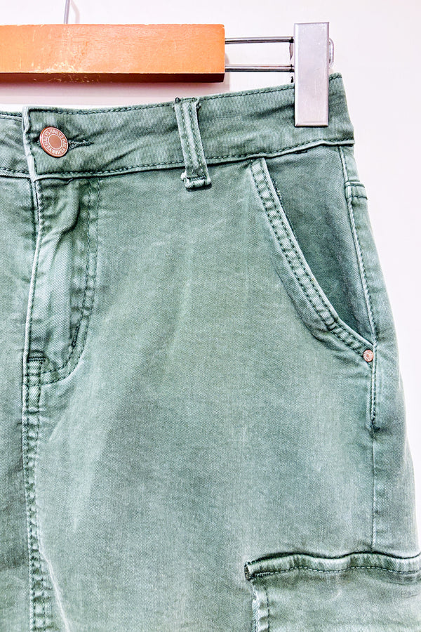 Jupe cargo en jeans kaki (m) - Fille-Hailys-La Penderie du Paradis 🕊