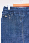Jupe bleu foncĂ© extensible en jeans (m)*-Contrast-La Penderie du Paradis đ
