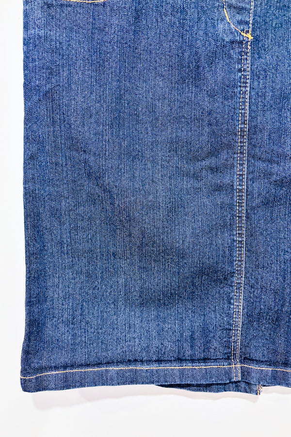 Jupe bleu foncĂ© extensible en jeans (m)*-Contrast-La Penderie du Paradis đ