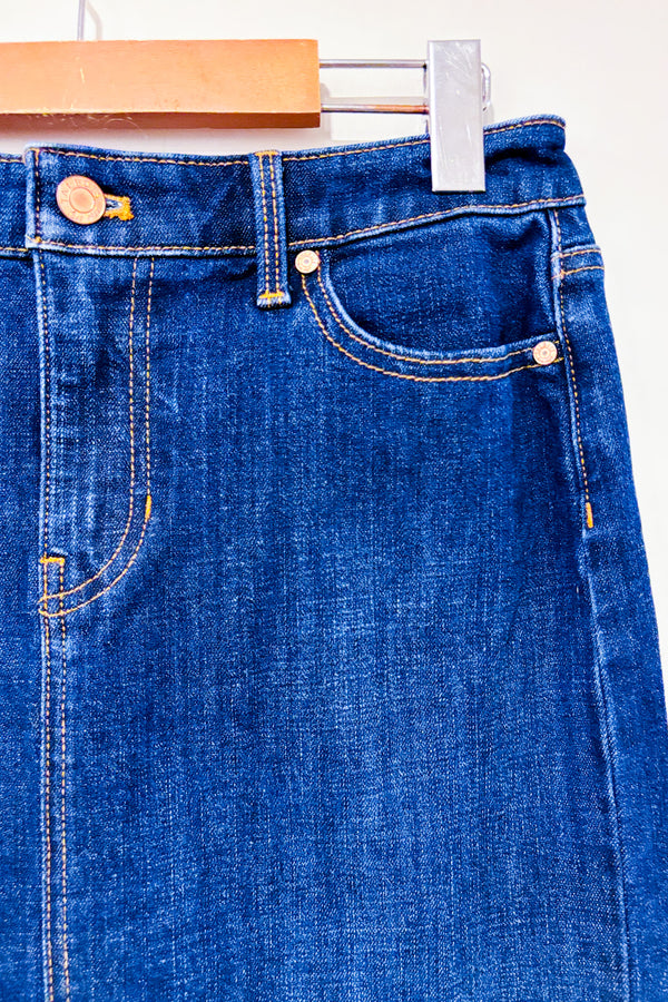 Jupe droite bleu foncé en jeans (s)*-Talbots-La Penderie du Paradis 🕊