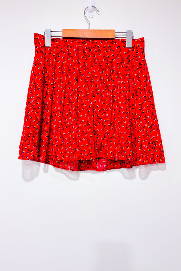 Jupe fluide rouge fleurie (s)-Old Navy-La Penderie du Paradis 🕊