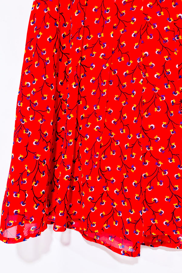 Jupe fluide rouge fleurie (s)-Old Navy-La Penderie du Paradis 🕊