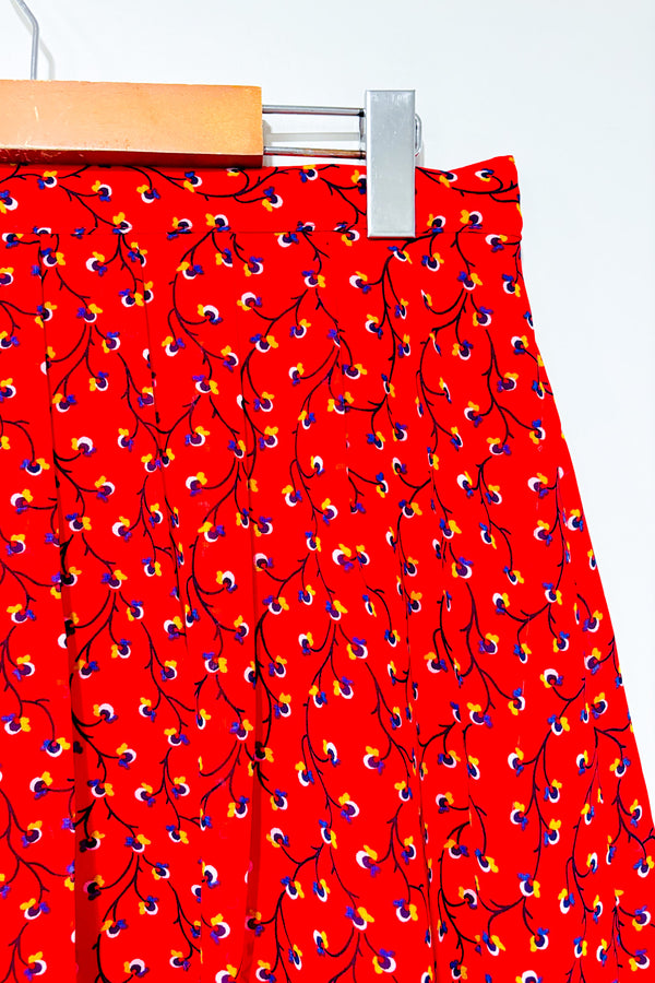 Jupe fluide rouge fleurie (s)-Old Navy-La Penderie du Paradis 🕊