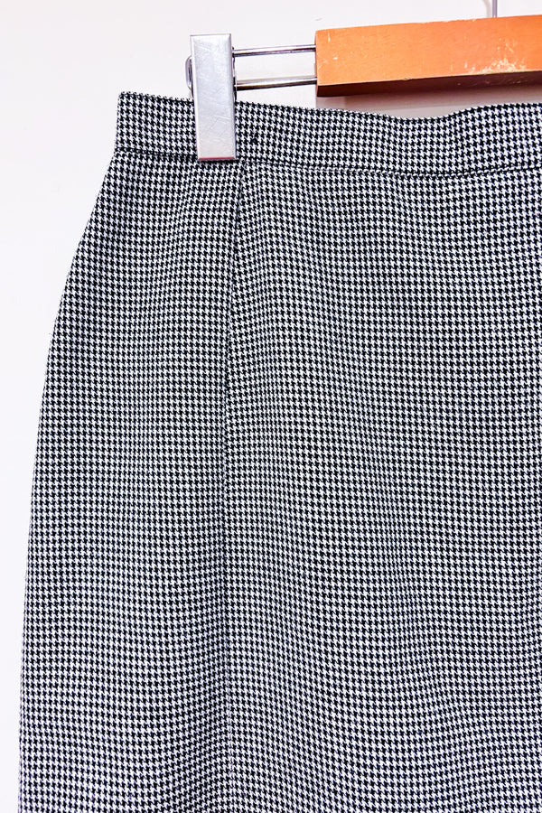 Jupe vintage noire et blanche motif pied de poule (l) seconde main - Autres- La Penderie du Paradis