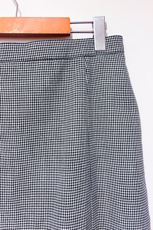 Jupe vintage noire et blanche motif pied de poule (l) seconde main - Autres- La Penderie du Paradis