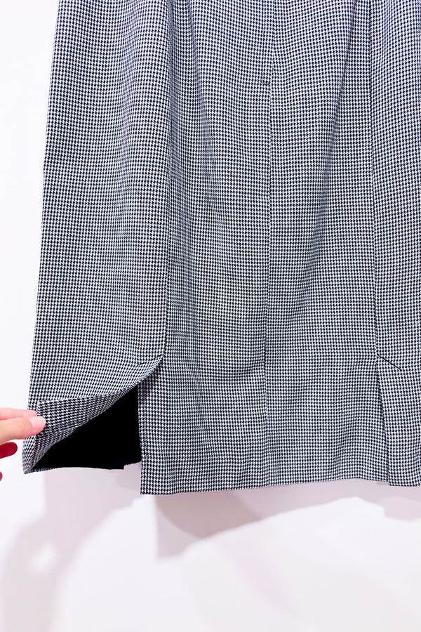 Jupe vintage noire et blanche motif pied de poule (l) seconde main - Autres- La Penderie du Paradis