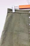 Jupe kaki en denim (m) seconde main - Rebel Rogue- La Penderie du Paradis