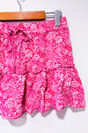 Jupe-short rose fluide fleurie à taille élastique seconde main - Zara- La Penderie du Paradis