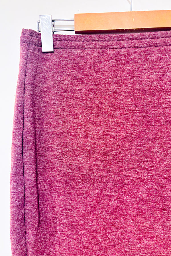 Jupe bourgogne ouatée seconde main - Roots- La Penderie du Paradis