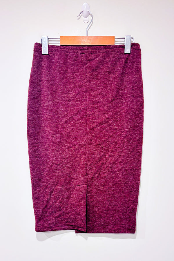 Jupe bourgogne ouatée seconde main - Roots- La Penderie du Paradis