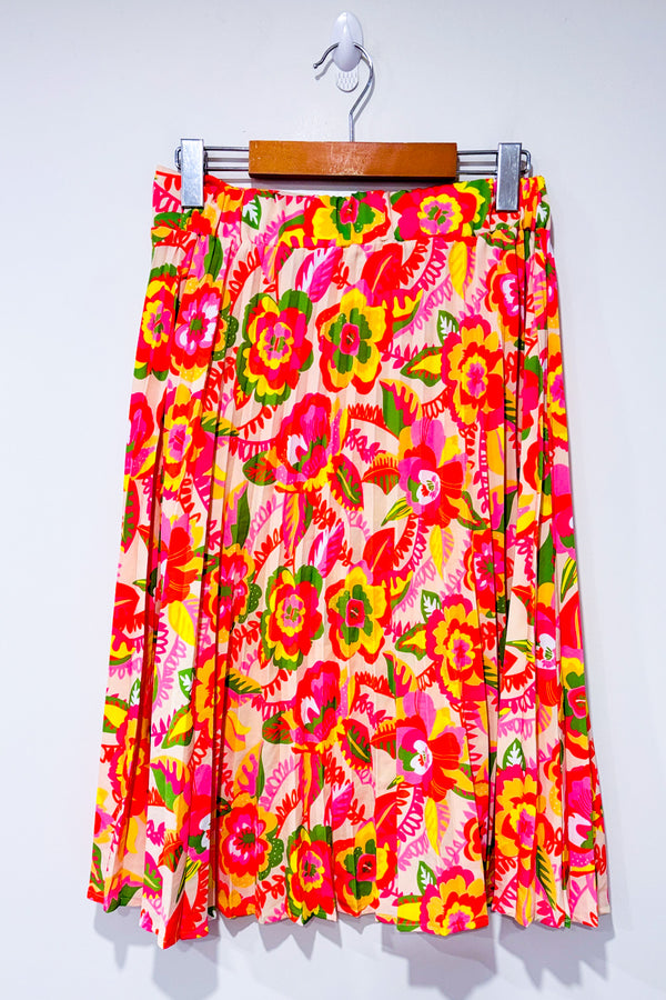 Jupe midi plissée multicolore* seconde main - Véro Collection- La Penderie du Paradis