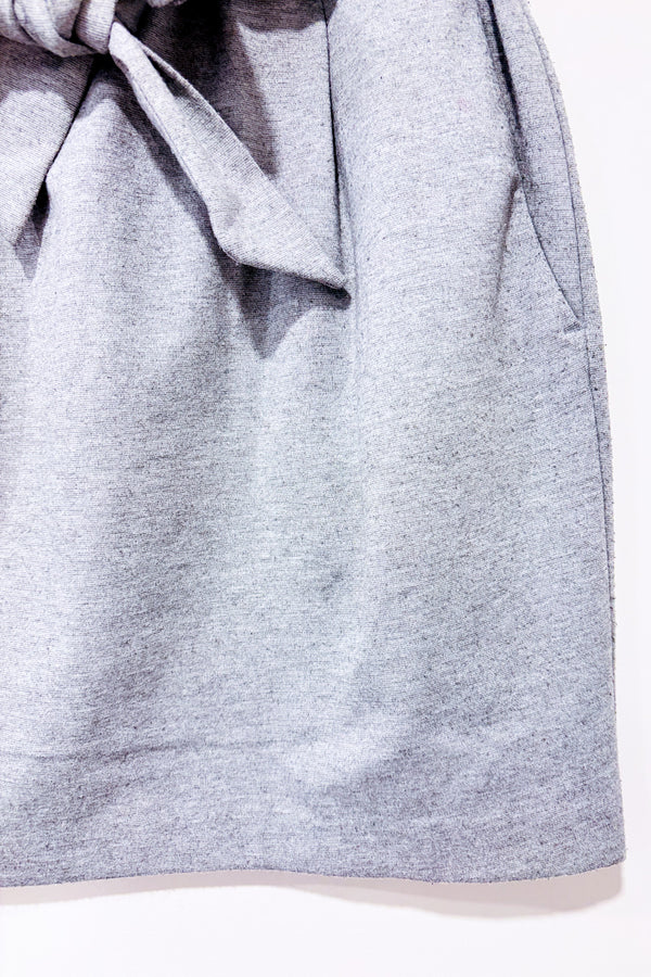 Jupe taille haute grise à nouer seconde main - Dynamite- La Penderie du Paradis