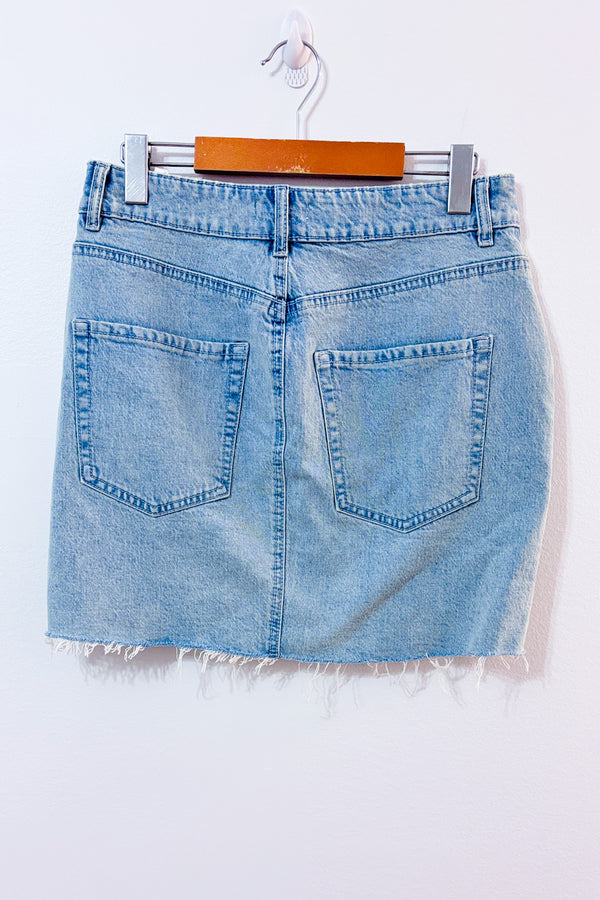 Jupe en jeans bleu pâle* seconde main - Garage- La Penderie du Paradis