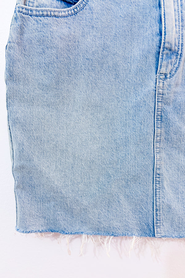 Jupe en jeans bleu pâle* seconde main - Garage- La Penderie du Paradis