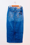 Jupe maxi en denim fendue à taille haute* seconde main - Buffalo David Bitton- La Penderie du Paradis