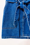 Mini-jupe en denim bleu à ceinture nouée* seconde main - Billabong- La Penderie du Paradis