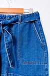 Mini-jupe en denim bleu à ceinture nouée* seconde main - Billabong- La Penderie du Paradis