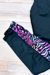 Legging noir avec motif animal multicolore sur les côtés (s)-SHEIN-La Penderie du Paradis 🕊