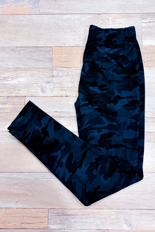 Legging gris et noir motif camouflage (xs/s)-Just Cozy-La Penderie du Paradis 🕊