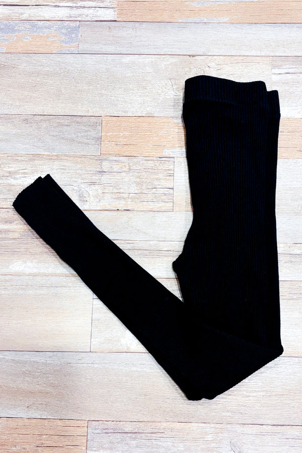 Legging noir côtelé seconde main - H&M- La Penderie du Paradis