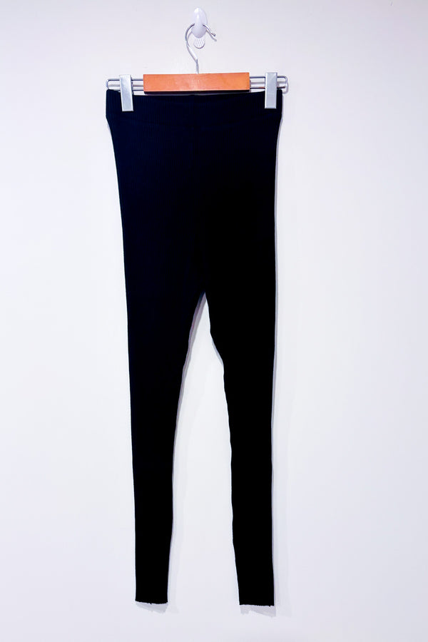 Legging noir côtelé seconde main - H&M- La Penderie du Paradis