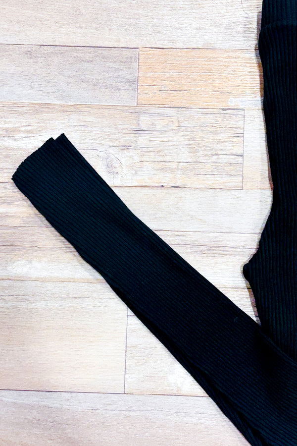 Legging noir côtelé seconde main - H&M- La Penderie du Paradis