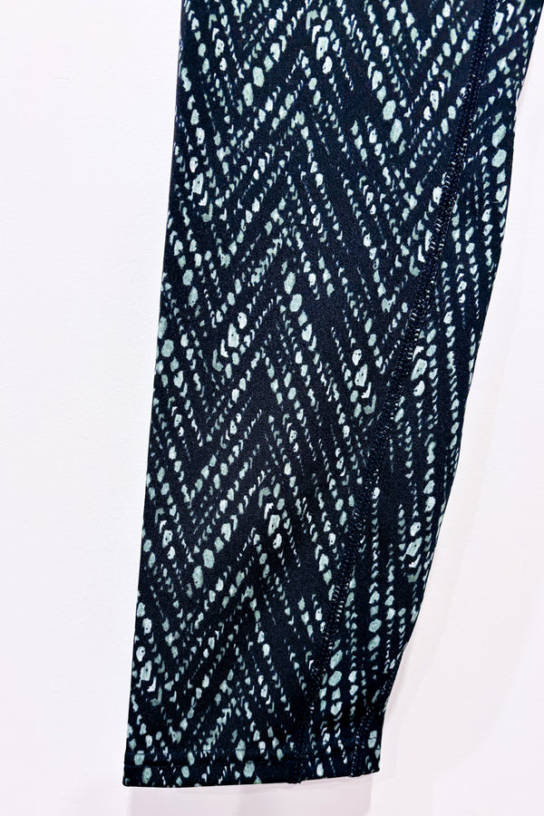 Legging noir et vert à motifs seconde main - Ardene- La Penderie du Paradis