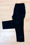 Legging sport 3/4 noir à motifs géométriques* seconde main - Eddie Bauer- La Penderie du Paradis