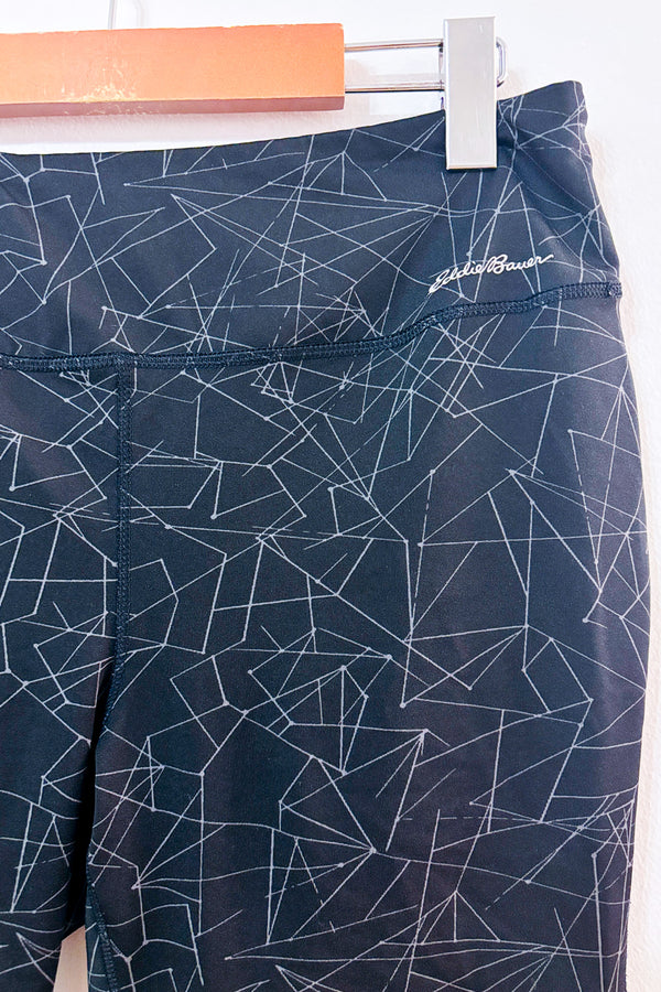 Legging sport 3/4 noir à motifs géométriques* seconde main - Eddie Bauer- La Penderie du Paradis