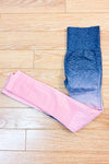 Legging gris et rose dégradé seconde main - Astoria Activewear- La Penderie du Paradis