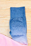 Legging gris et rose dégradé seconde main - Astoria Activewear- La Penderie du Paradis