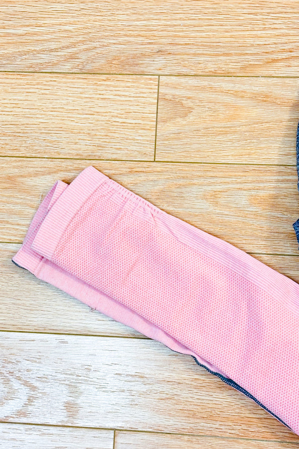 Legging gris et rose dégradé seconde main - Astoria Activewear- La Penderie du Paradis
