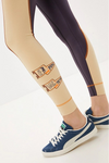Legging sport mauve et beige color block* seconde main - Puma- La Penderie du Paradis