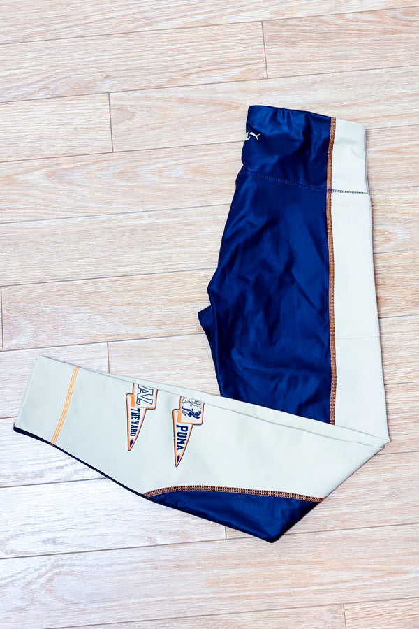 Legging sport mauve et beige color block* seconde main - Puma- La Penderie du Paradis