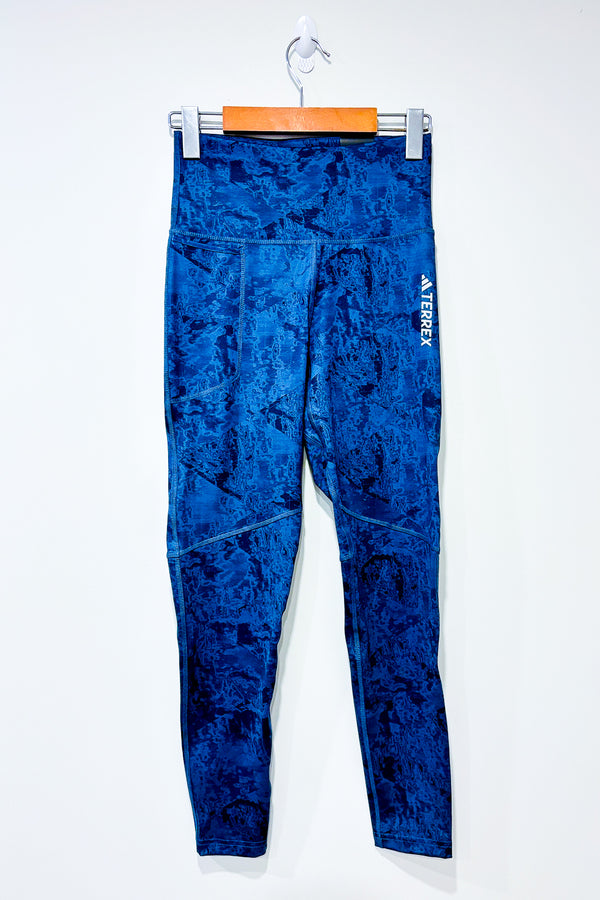Legging bleu avec motifs (s) seconde main Adidas