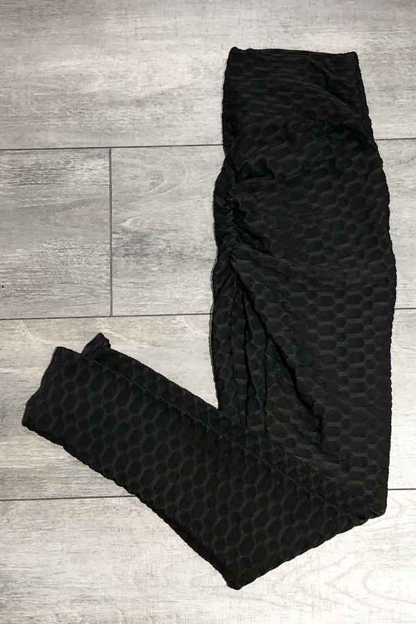 Legging noir texturé (s) seconde main Autres