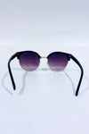 Lunettes de soleil rondes noires style rétro verres teintés violet seconde main - kstudio- La Penderie du Paradis