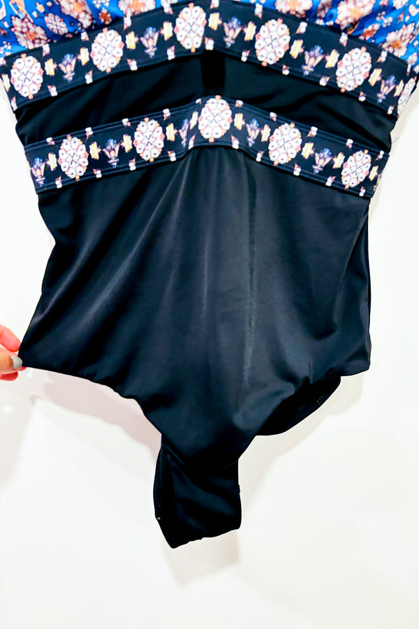 Maillot de bain noir et bleu (l) seconde main Autres