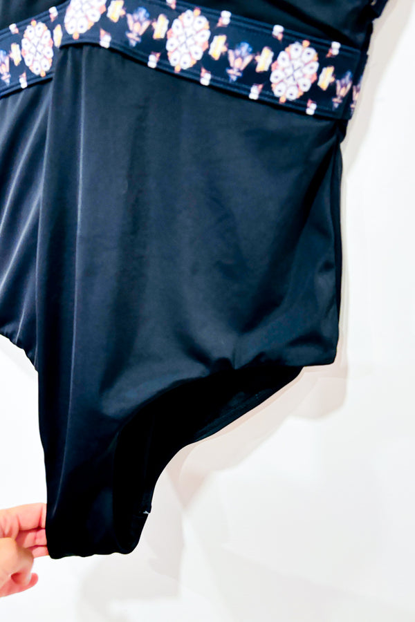 Maillot de bain noir et bleu (l) seconde main Autres