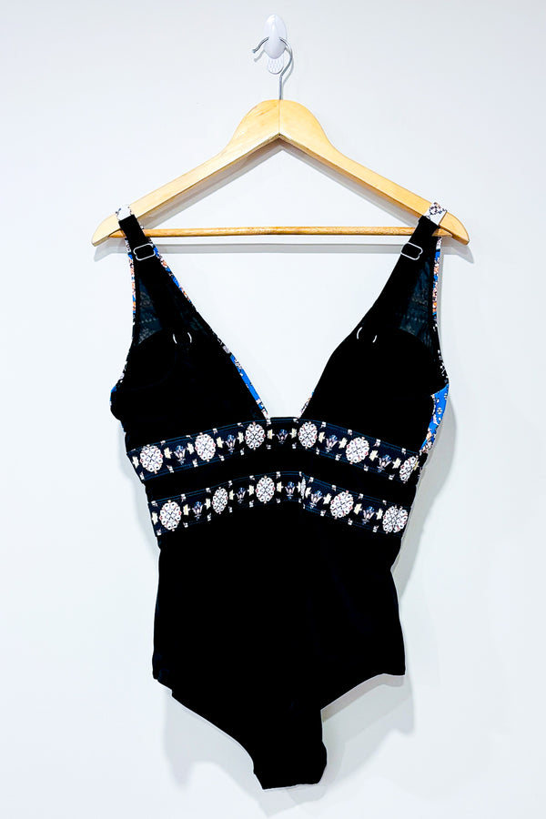 Maillot de bain noir et bleu (l) seconde main Autres