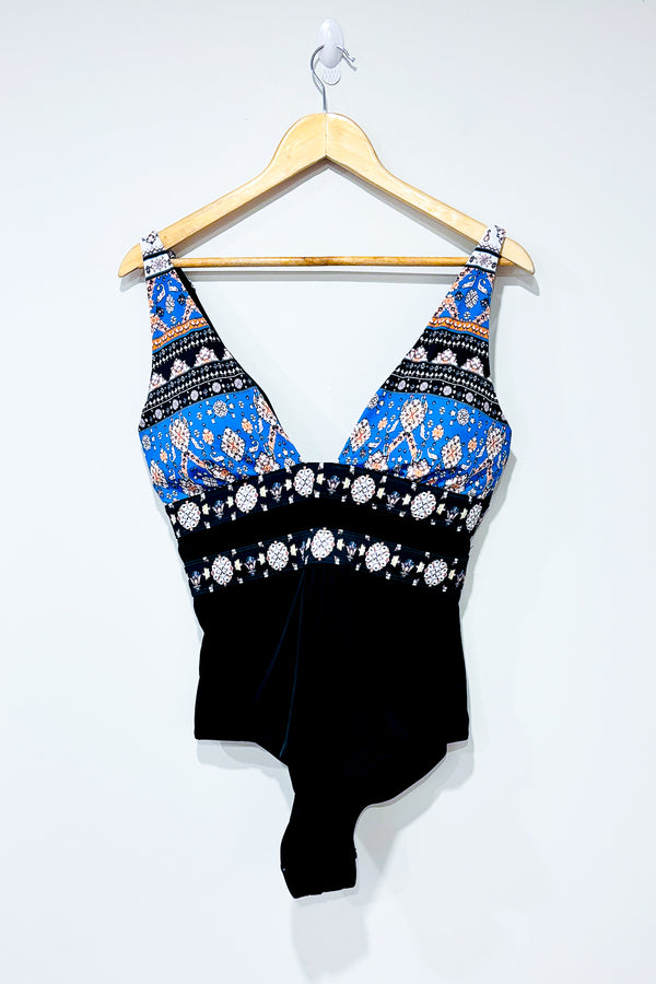 Maillot de bain noir et bleu (l) seconde main Autres