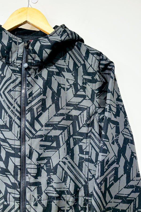 Manteau avec motifs gris et noirs intérieur en polar (m) seconde main Sirio