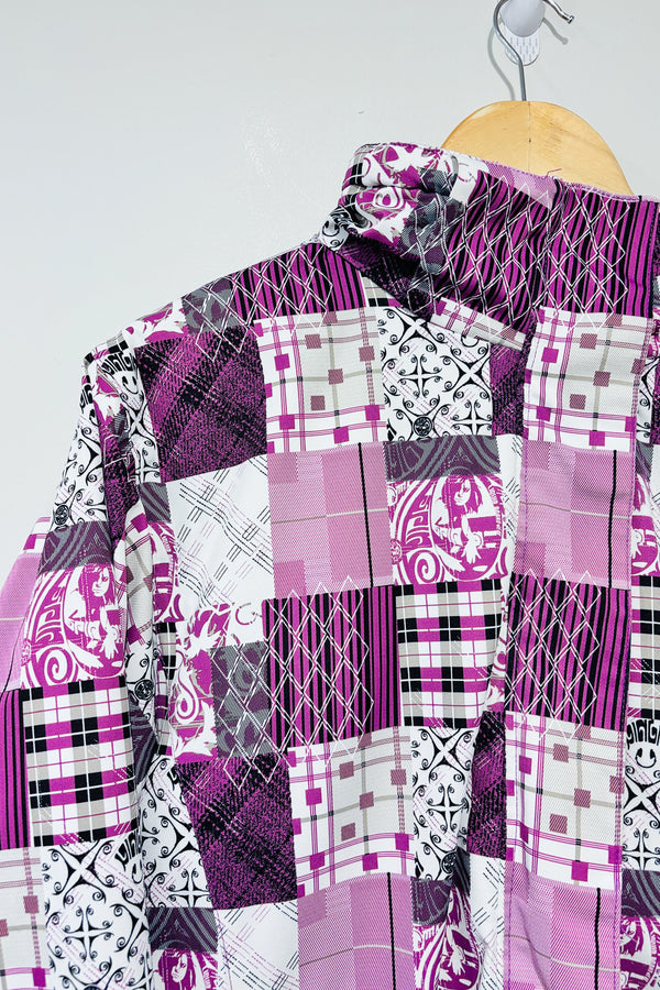 Manteau d'hiver mauve motif carreaux (xl) seconde main Liquid