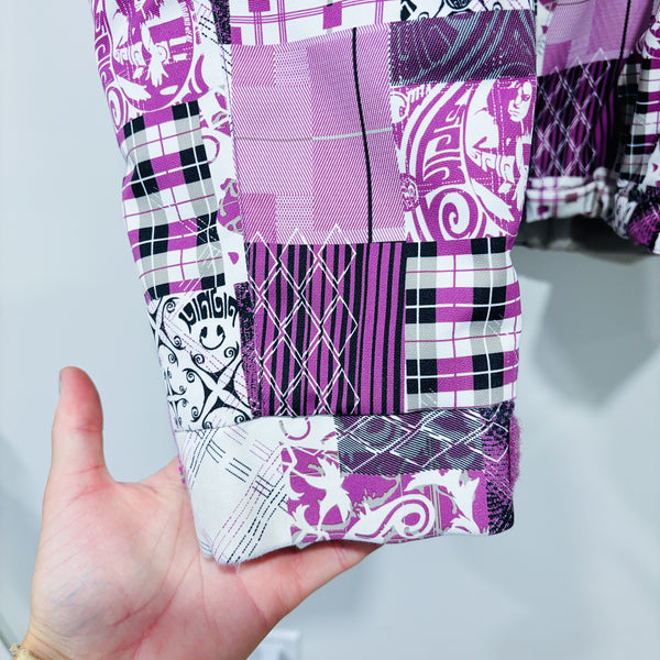 Manteau d'hiver mauve motif carreaux (xl) seconde main Liquid