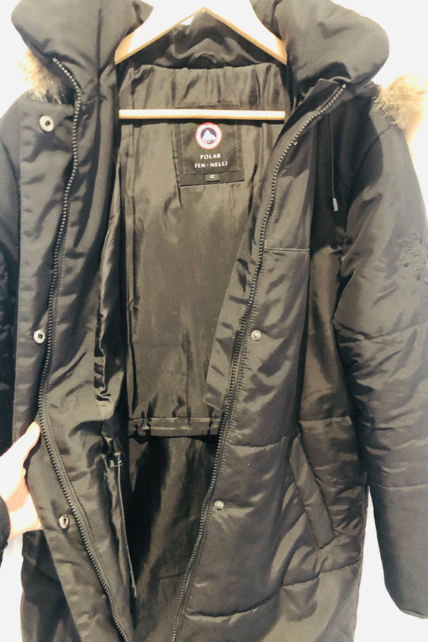Manteau d'hiver noir (l) seconde main Fen-Nelli