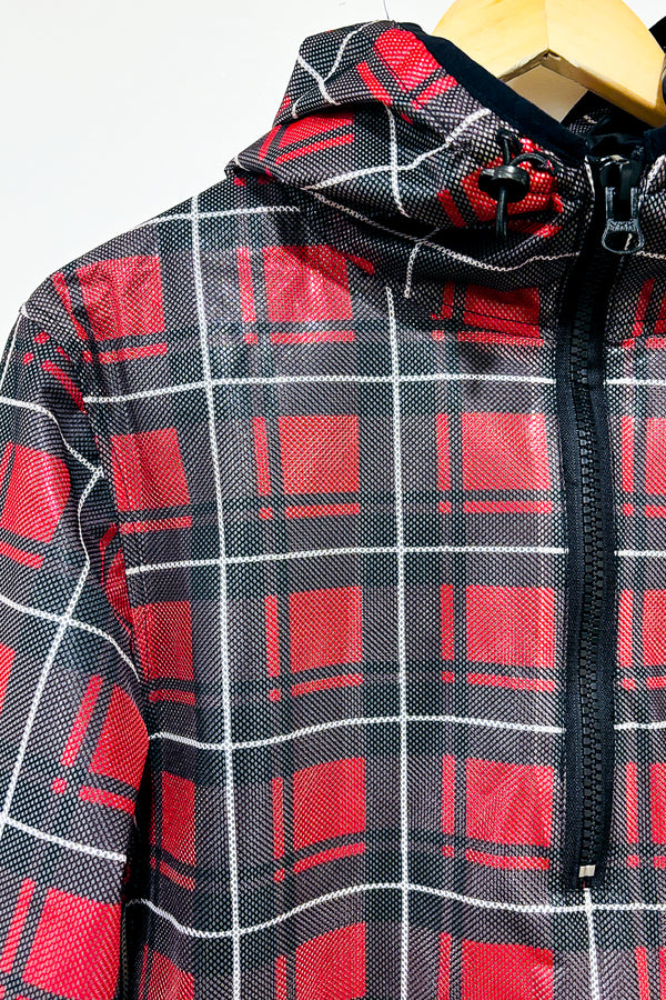 Manteau imperméable rouge à carreaux (m) seconde main Moose Knuckles