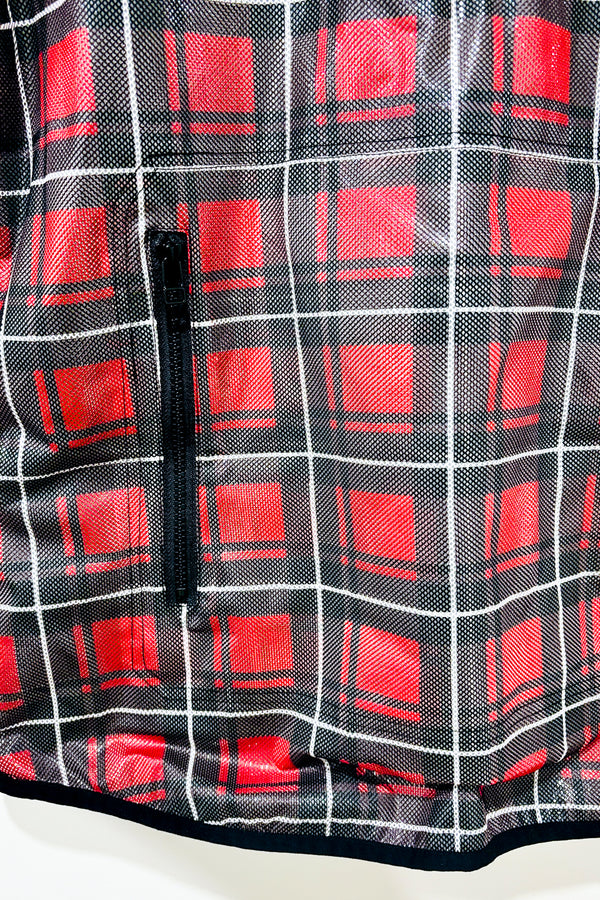 Manteau imperméable rouge à carreaux (m) seconde main Moose Knuckles