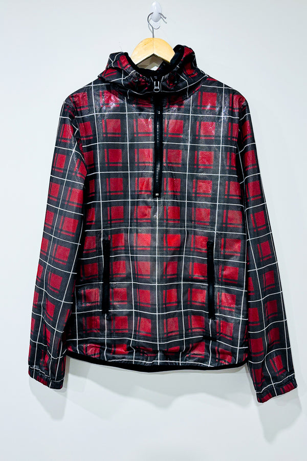 Manteau imperméable rouge à carreaux (m) seconde main Moose Knuckles